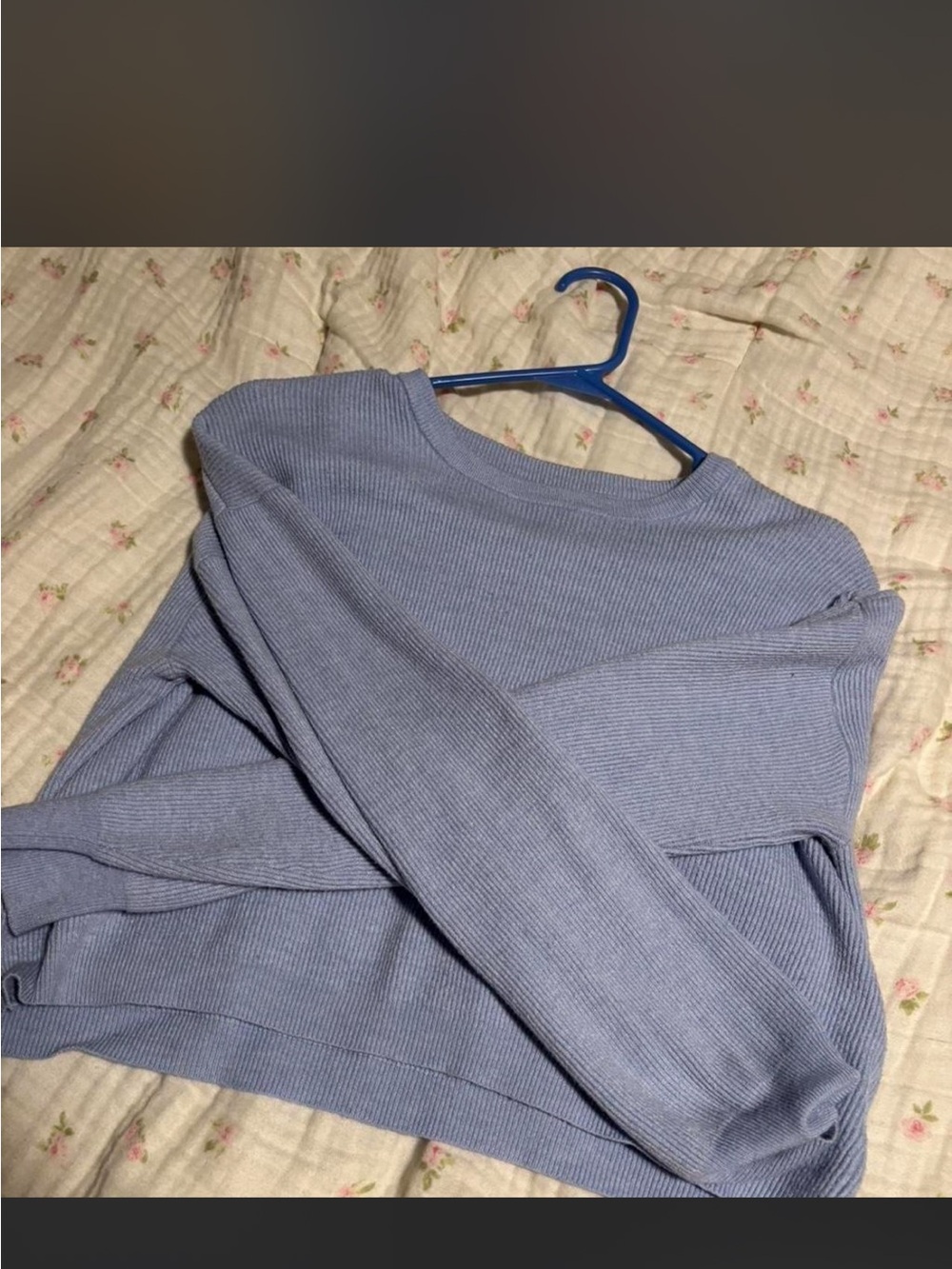PacSun Light Blue Cropped Knit Sweater - Picture 2 of 3